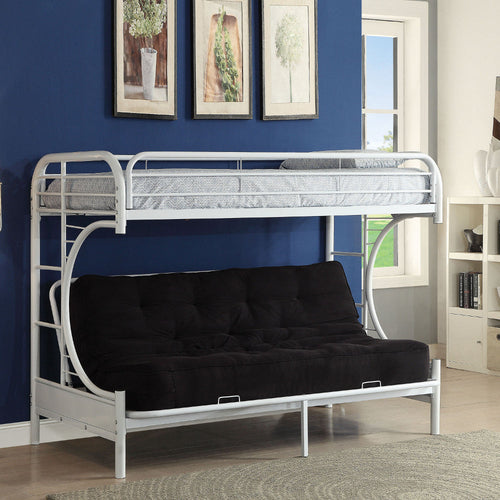 Eclipse Bunk Bed | Twin XL | Queen | Futon Base | White Finish