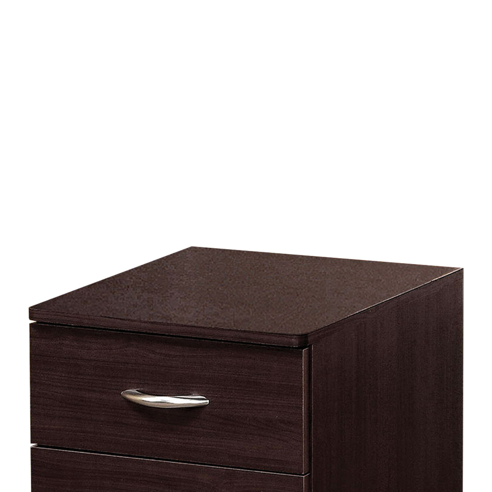 Marlow File Cabinet With 3 Drawers, Espresso Brown