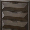 Wooden Chest with Dramatic Beveled Drawer Fronts, Espresso Brown By Casagear Home