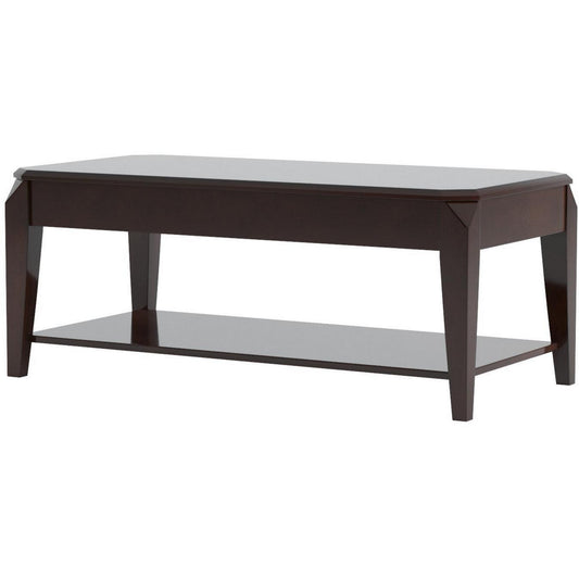 Innovative Coffee Table with Lift Top, Walnut Brown