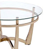 Attractive Coffee Table, Gold & Clear Glass