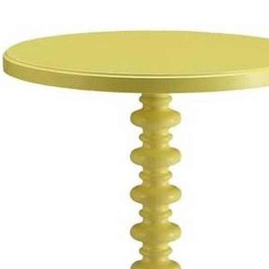 Acton Side Table With Round Top, Yellow