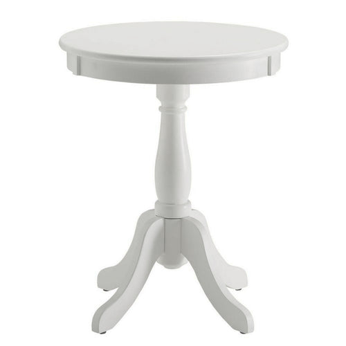 Nova Side Table | Round Top | Sleek Design | White Finish