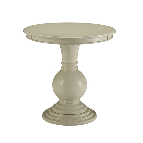 Clairmont Accent Table | Pedestal Base | Antique White