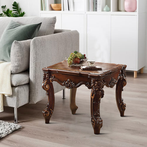 Wood End Table | Cherry Brown Finish