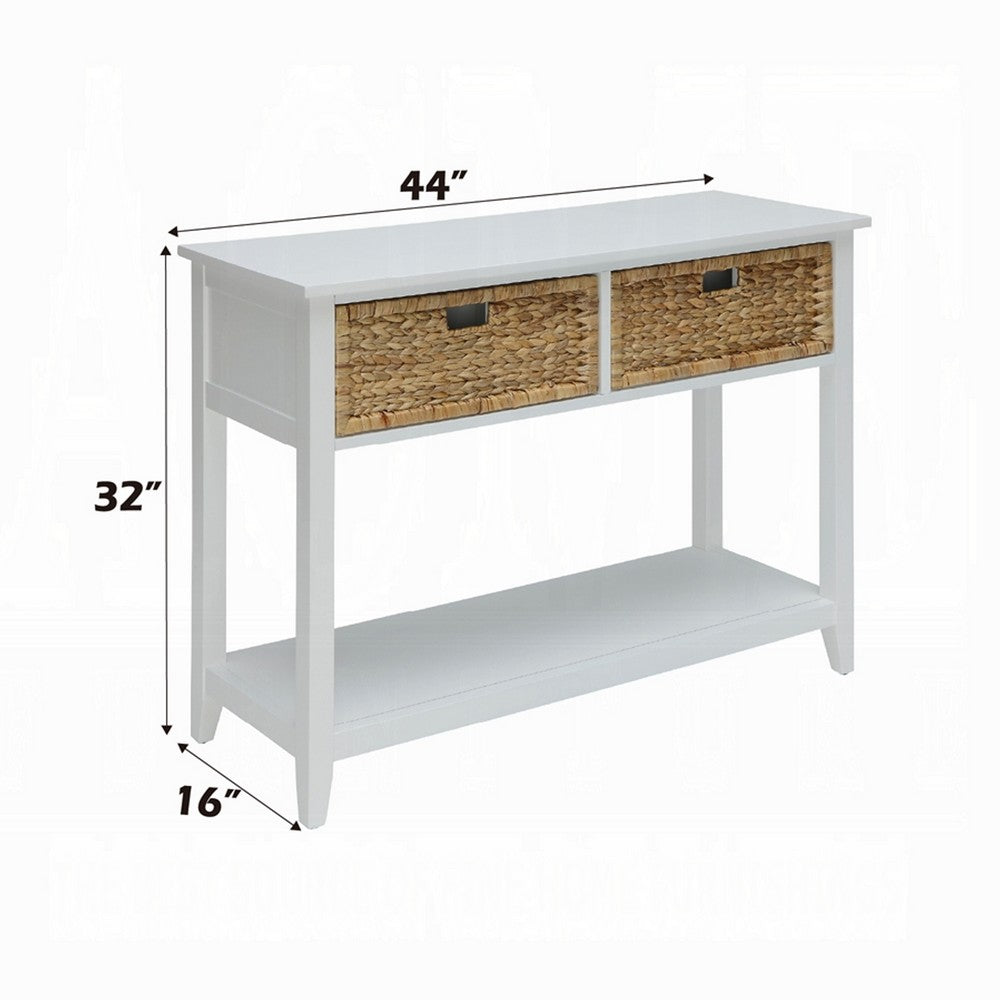 Flavius Console Table | 2 Drawers | White Finish
