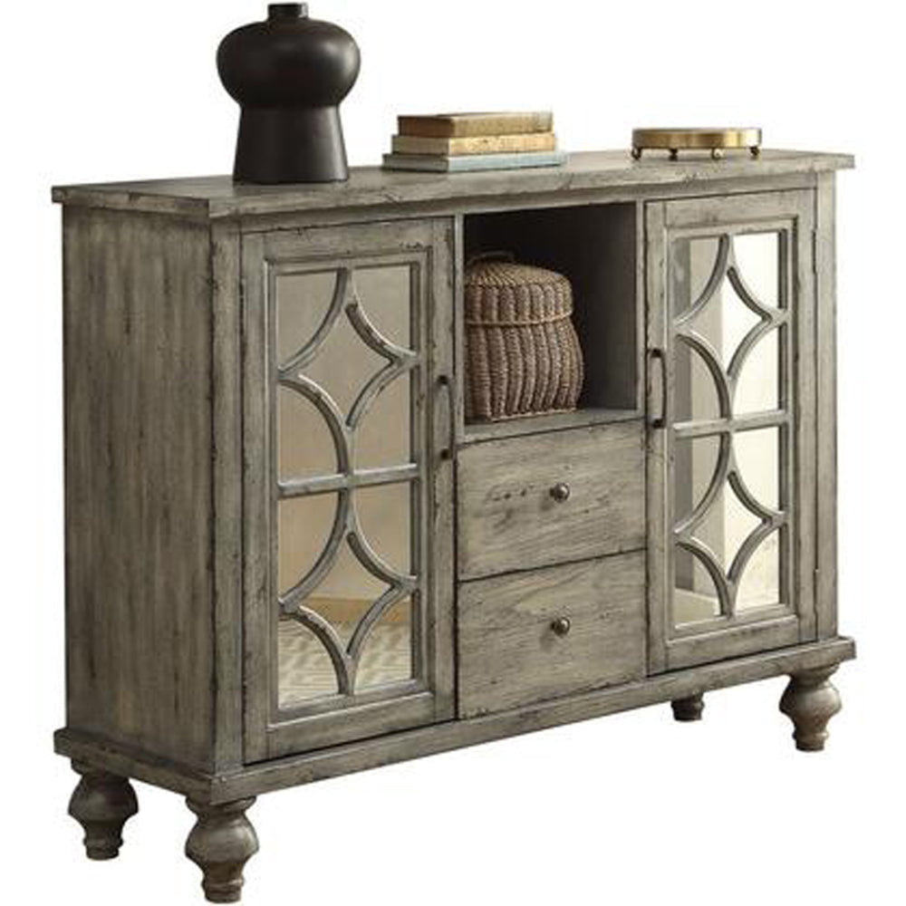 Velika Console Table | 2 Doors | 2 Drawers | Weathered Gray