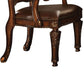 Leather Upholstered Arm Chair in Cherry Brown