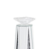 Wood and Glass Candle Holder with Faux Crystal Inserts, Clear, Set of Two, Small - 97623