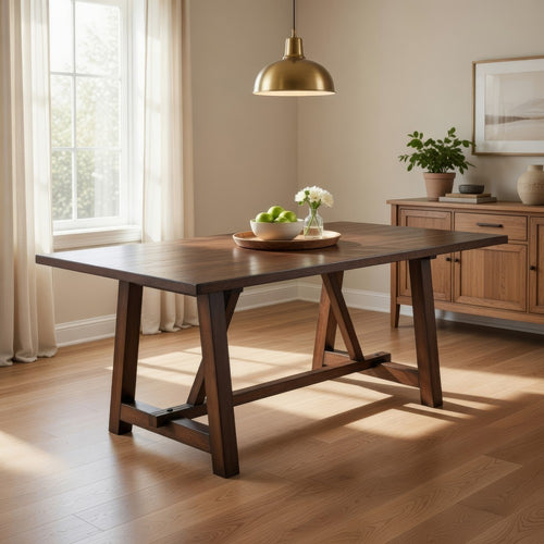 Dining Table | Rectangular | Rubberwood | Quaint Style | Brown
