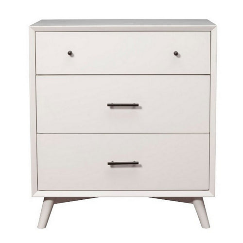 Mahogany Wood Mid Cent. Small Chest, White