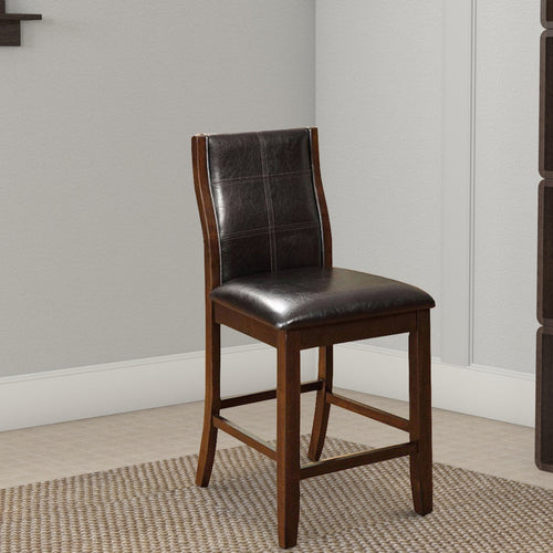 Counter Chair Set of 2 | Townsend II Parson Faux Leather