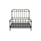 Transitional Queen Metal Bed Black and Gold By Casagear Home FOA-CM7733Q