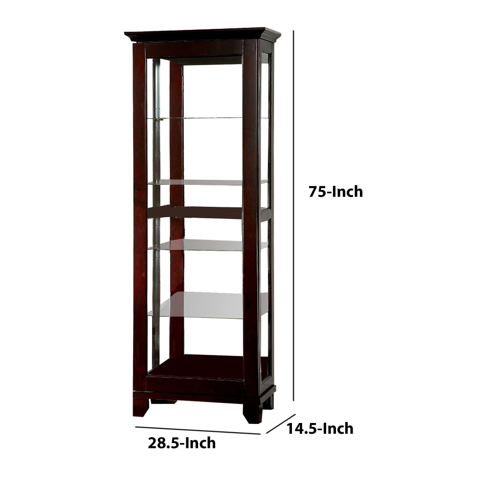 Curio Cabinet | Cappuccino Finish