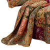 Kamet 3 Piece Fabric King Size Quilt Set with Floral Prints Multicolor By Casagear Home BM14920