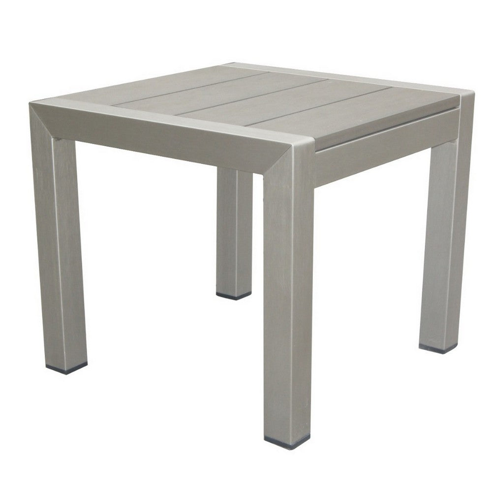 Outdoor Side Table | 16" | Functional & Movable | Gray