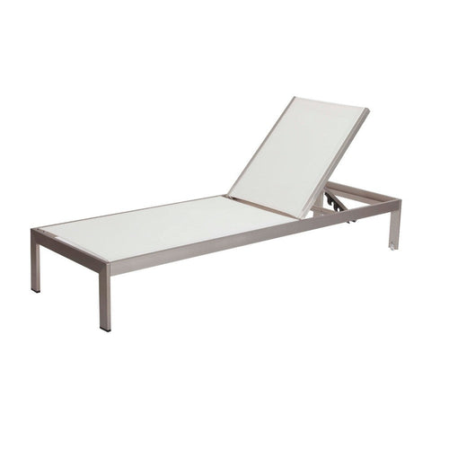 Patio Lounger | Anodized Aluminum | Modern Style | White