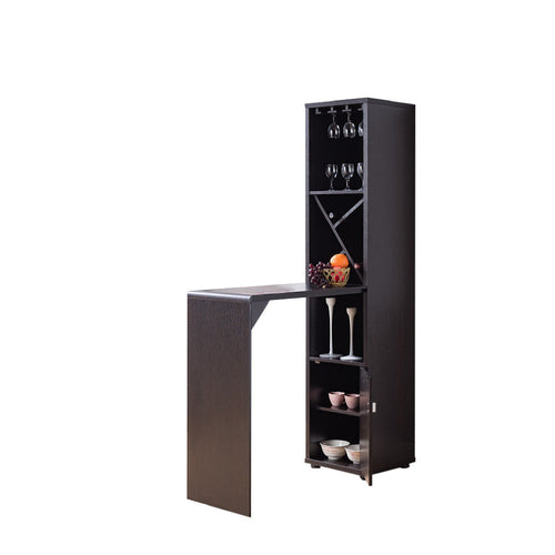 Wine Cabinet | Wood | Bar Table & Storage | Red Cocoa Brown