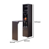 Wooden Wine Cabinet with Spacious Storage and Bar Table, Red Cocoa Brown - BM200684 By Casagear Home