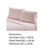 Melun 4 Piece Queen Size Rose Pattern Sheet Set By Casagear Home Pink BM202116