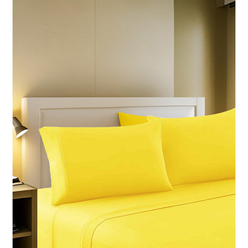 Bezons 4 Piece Full Sheet Set | Microfiber | Yellow