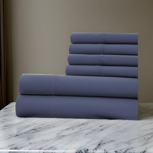 Forli King Sheet Set | 6 Piece | Nano Tech | Microfiber | Blue