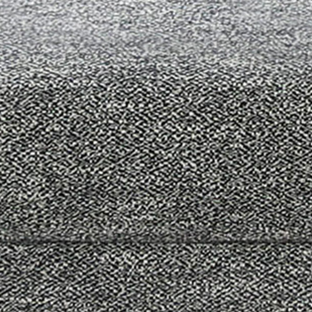 Fabric Upholstered Wooden Ottoman with Tapered Legs Gray BM203949