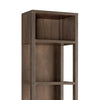 Transitional Wooden Pier with 4 Open Shelves and 2 Drawers, Brown by Casagear Home