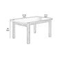 Rectangular Wooden Dining Table with Straight Legs, White and Brown by Casagear Home