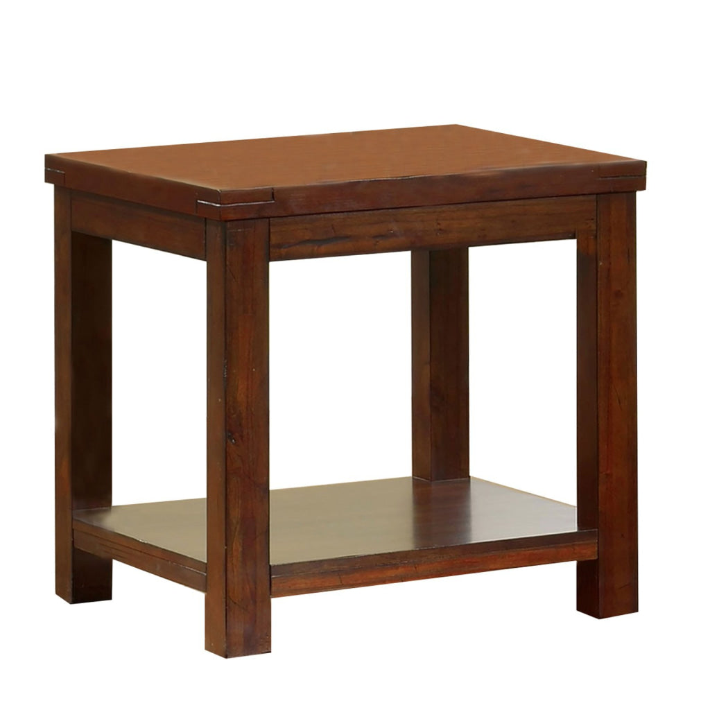 End Table | Square | Open Bottom Shelf | Dark Cherry BM205366