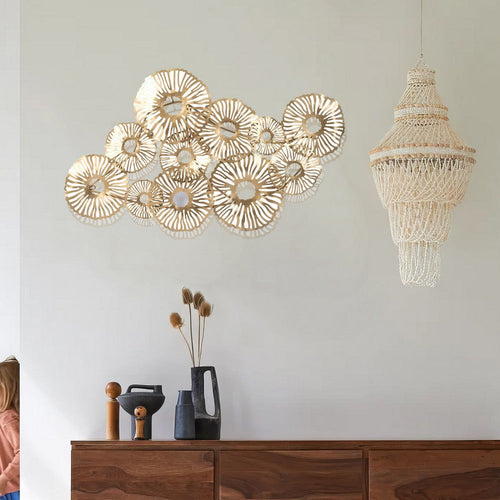Wall Art | Metal | Coral Pattern | Contemporary | Gold