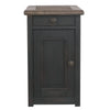 1 Door Cabinet End Table with 2 USB Ports Brown By Casagear Home BM207217