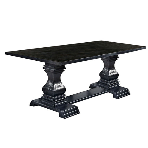 Dining Table | Transitional Style | Trestle Base | Antique Black