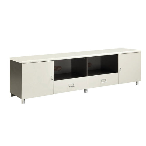 TV Console | 2 Drawers | 2 Open Shelves | 48" | White & Gray