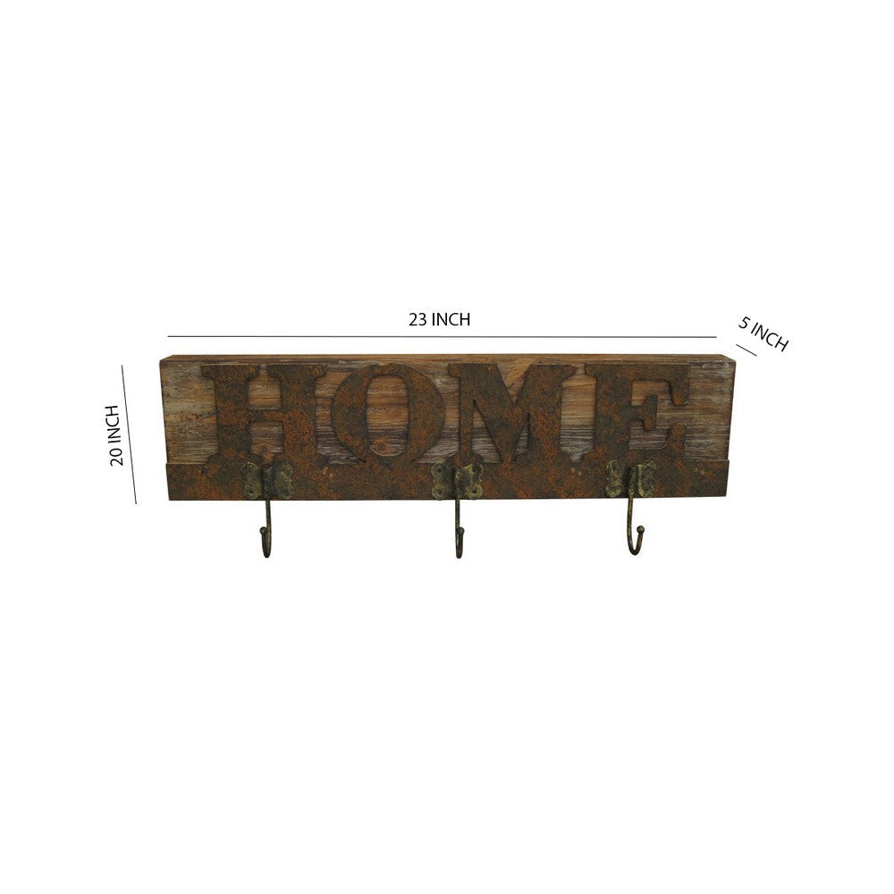 Traditional Wooden Rustic Plaque with Home Engraved Brown BM210369