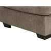 37" Upholstered Square Dual Layer Oversized Ottoman, Brown By Casagear Home