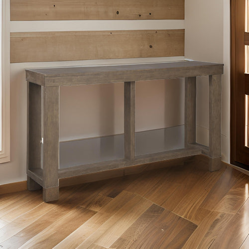 Sofa Table | Rectangular | Sled Base | Wood | Light Brown