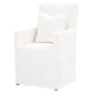 Wooden Frame Arm Chair with Removable Slipcover White By Casagear Home BM217354
