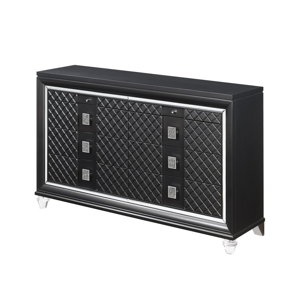 black diamond dresser Buy 8 Drawer with Pattern, closeout Eva USA 3381 Black The item features a Color:Moss