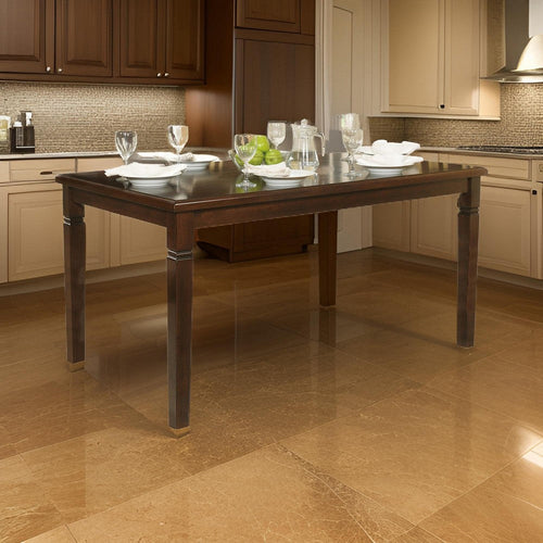 Rectangular Dining Table | Wood | Tapered Legs | Oak Brown