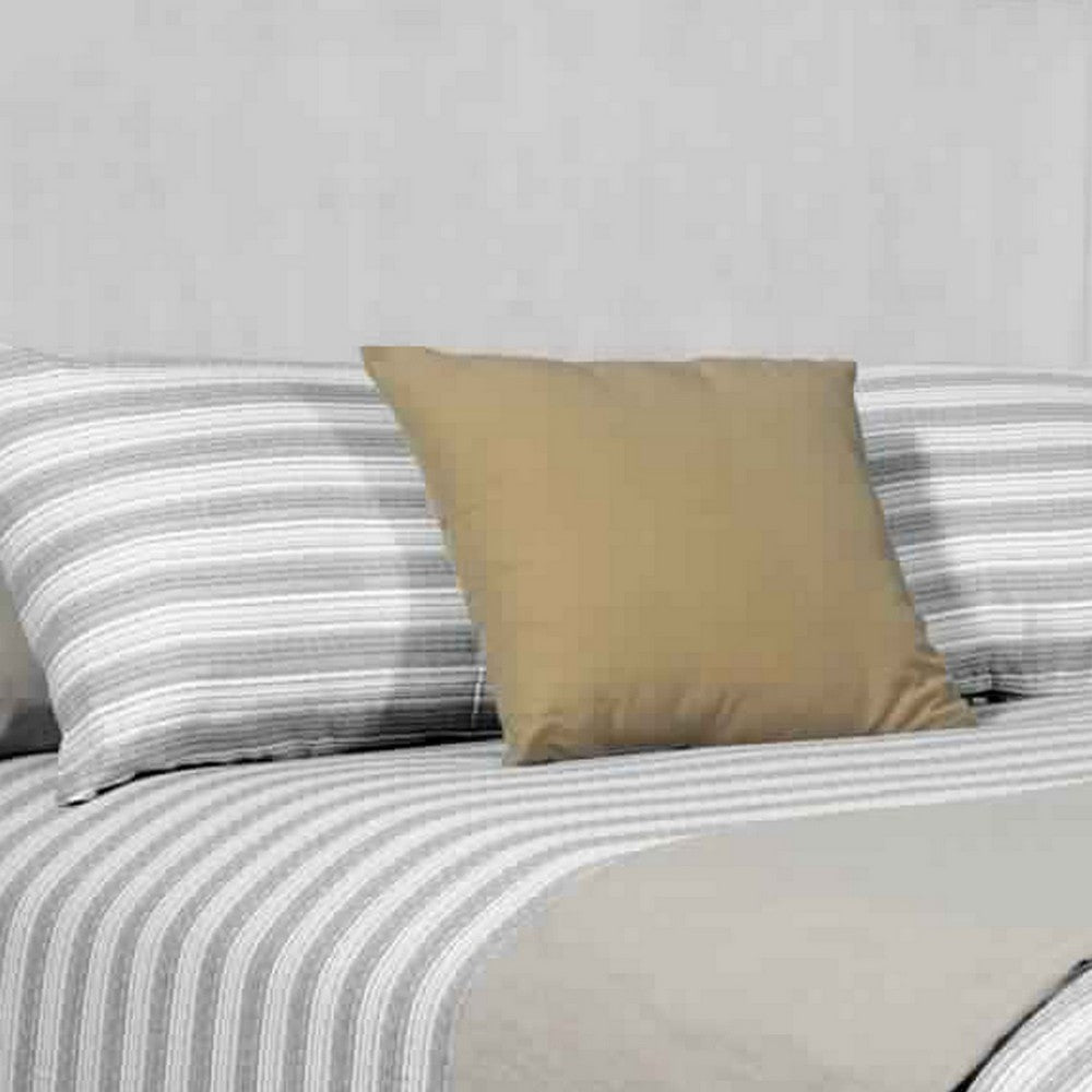 Mid Century Modern Wooden Standard King Bed with Round Legs, Gray