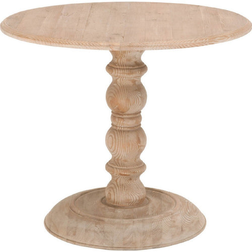 Dining Table | 36" Round | Turned Pedestal Base | Brown