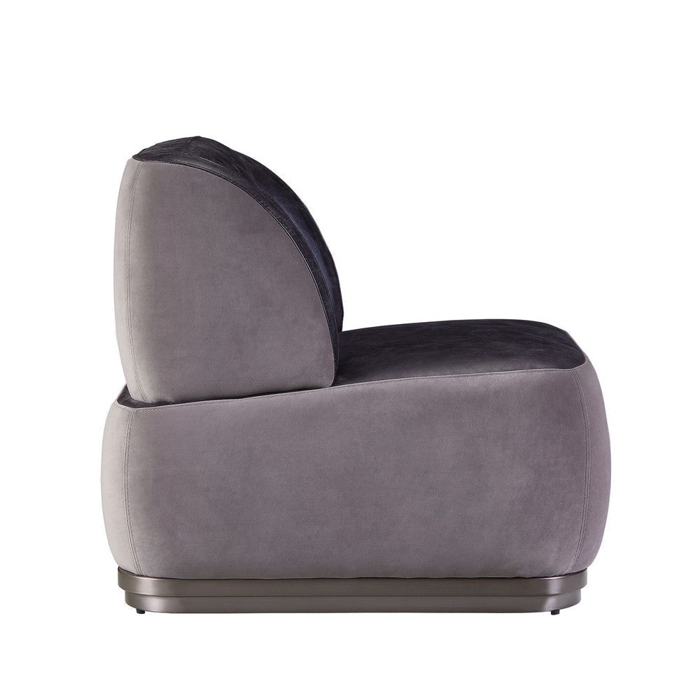 Leatherette Accent Chair with Wingback Design Backrest Black and Gray BM226920