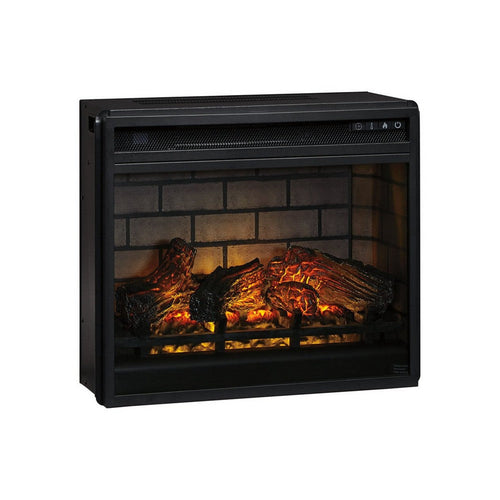 Fireplace Inset | 23.75" | 7 Settings | Black Metal