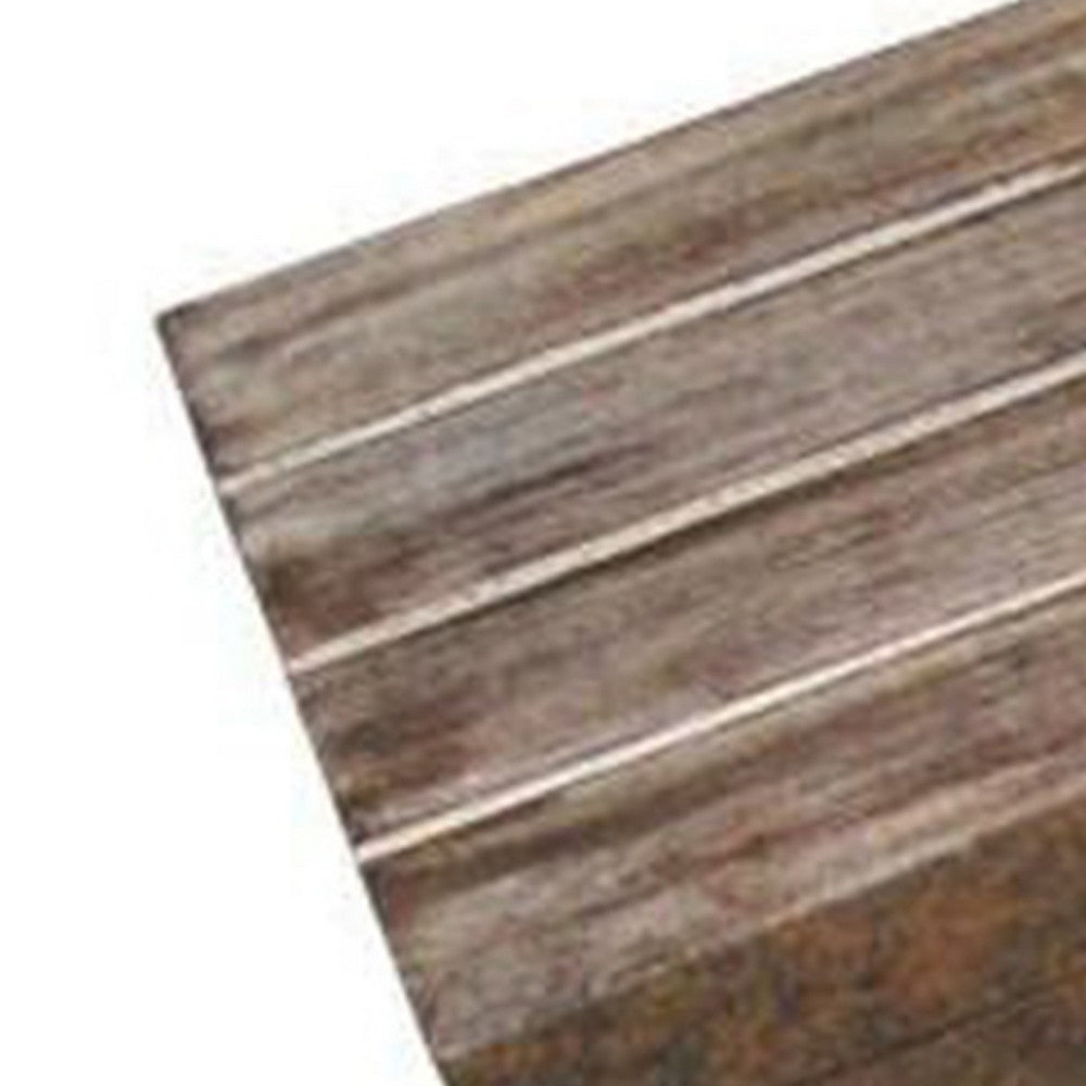 Wooden Lift Top Storage Box with Grain Details, Set of 3, Brown