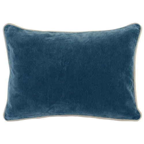 Throw Pillow | Rectangular | 20 x 14 | Piped Edges | Blue