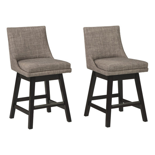 Arden Barstool Set | 39" | Fabric Padded Swivel | Light Gray