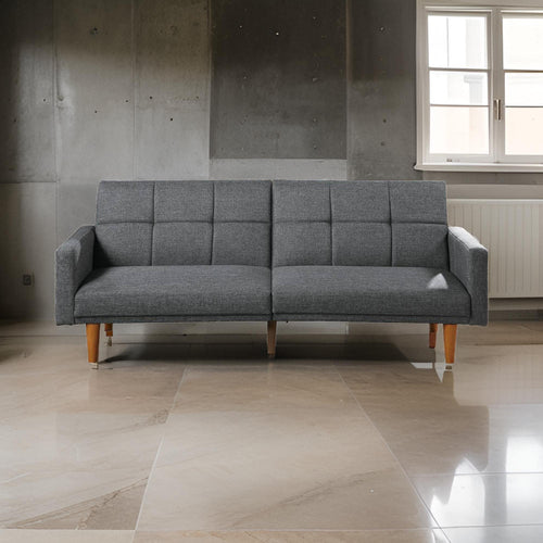 Nova Adjustable Sofa | Tufted Back | Fabric | Light Gray