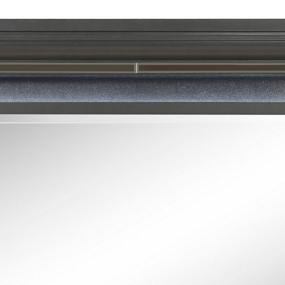 Wall Mirror with Mirror Accent and Beveled Edges Gray BM232993