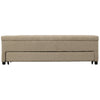 Bench with Button Tufting and Pull Out Storage Beige By The Urban Port BM241906